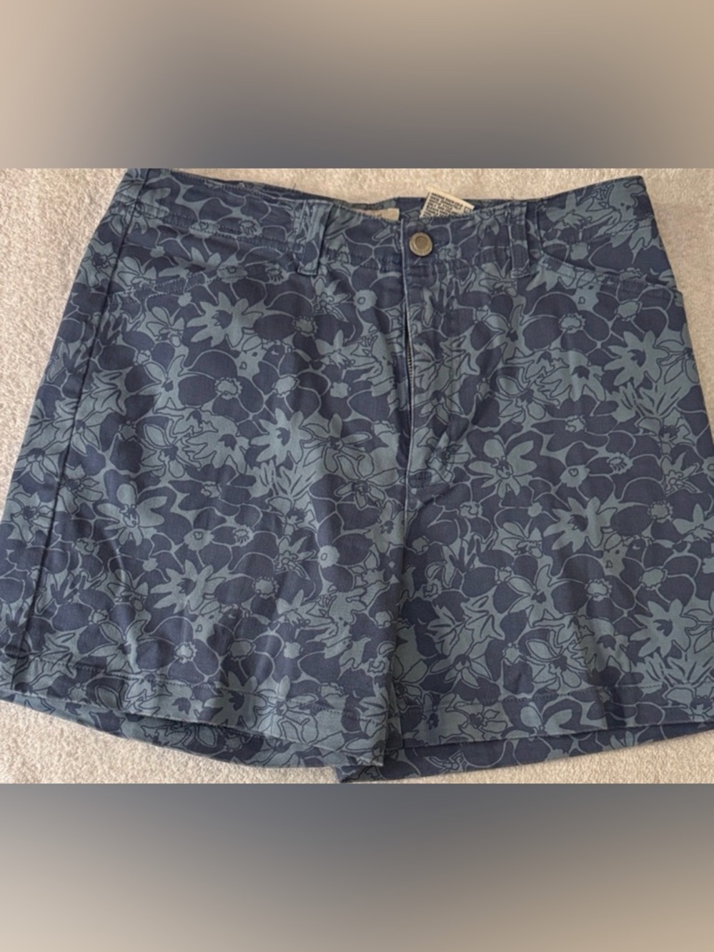 VTG Faded Glory Floral Hawaiian Shorts Stretch Y2K 90s Beach Resort Tropical